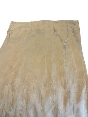 Elegant Cream Drapery Panel - Subtle Pattern Window Curtain